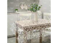 019-white Клеенка столовая ПВХ  "Муза" 1,32х22м - Физалис