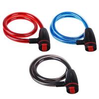 Замок велосипедный противоугонный тросовый 11,5x680мм, металл, пластик, 3 цвета,(468-038)