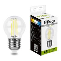 38016 Лампа светодиодная (11W) 230V E27 4000K шарик, LB-511 Feron