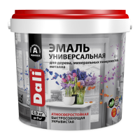 Эмаль универсальная полуматовая, бесцветная (база С), 0,9 кг (DALI)