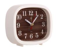 В5-007 Будильник кварц, корпус белый "Дерево" 