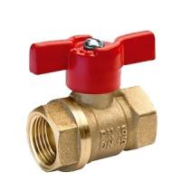 Кран-бабочка шаровый 11Б27 п1 Г/Г, D20 мм