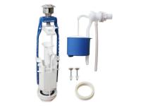 Арматура для унитаза, кнопка 2-х уровневая, боковая подводка 77.54(6).14.3