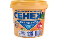 Защитный декоративный антисептик Сенеж Аквадекор, формула Х2, палисандр, 0,9 кг