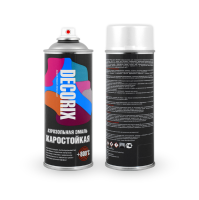 Аэрозольная эмаль жаростойкая Decorix 0122-9003, сигнальный белый глянцевый, 520 мл