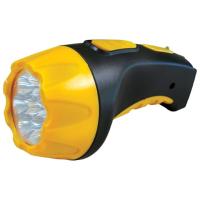 UF3804 фонарь аккумуляторный UltraFlash / аккумуляторный, 4 светод., заряд 220v, пластик,черный/желт
