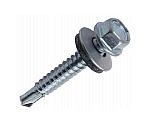 Саморезы 4,8х19 кровельные, сверло, цинк, с шайбой