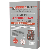 Смесь для кладки внешних стенок жаростойкая Терракот, 25 кг