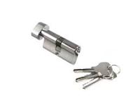 Цилиндр алюминиевый - А 60 мм РС-S (3 ключ/завертка, хром) TURDUS