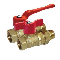 Кран-бабочка шаровый 11Б27 п1, накидная гайка, D15 мм