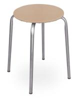 Табурет "Эконом" Бежевый, мягкое круглое сидение, d=320мм, метал.каркас d=20мм, ТЭ02 (Ника)