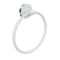 Полотенцедержатель кольцо "LORD" FORA белый  FOR-LORD011WT