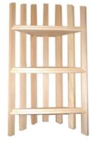 Полка угловая 3-х рожковая Банные Штучки, 75х32х10 см