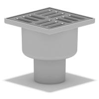 ТА5202 Трап Ани верт.вып.Д50 не регулир.с реш.из нерж.100*100