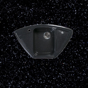 Каменная мойка Альфа 10, черный антрацит