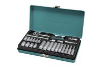 13574 Набор торцевых головок с трещоткой, 1/4", 26 предметов Stels