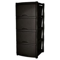 Комод 4 секции "Rattan" Темный каштан, KL377312011 