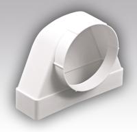 511СК10ФП, Переходник СКФП D100 90° 55х110 пластик ERA