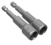 33-3-839 Биты с торцевыми головками сталь CrV, 1/4" Е, 10 мм - 65 мм, 2 шт