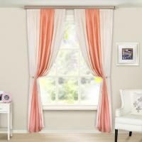 Шторы портьерные ТАФТА КОМБИ молочный 200*260*2шт