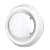 10DVLR Анемостат приточно-вытяжной регул.с фланцем и стопорным кольцом  АБС D100 