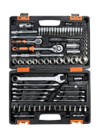 73/6/7/3 Набор инструментов, 1/2" , 1/4" , CrV, пластиковый кейс 82 предмета Вихрь