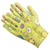 Перчатки нейлон с нитриловым покрытием, дизайн цветочек (р.7)