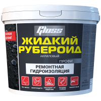 Жидкий рубероид серый 1 кг Блеск/Gloss
