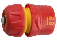 8-426332 Соединитель пластмассовый с автостопом и запирающим механизмом, 3/4" / GRINDA