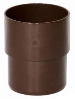 Муфта водосточной трубы (соединительная) MUROL, d=80 мм, коричневая