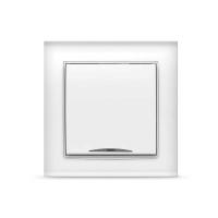 Выключатель 1-кл. СП Бриллиант 10А IP20 с подсветкой бел. UNIVersal 7947397